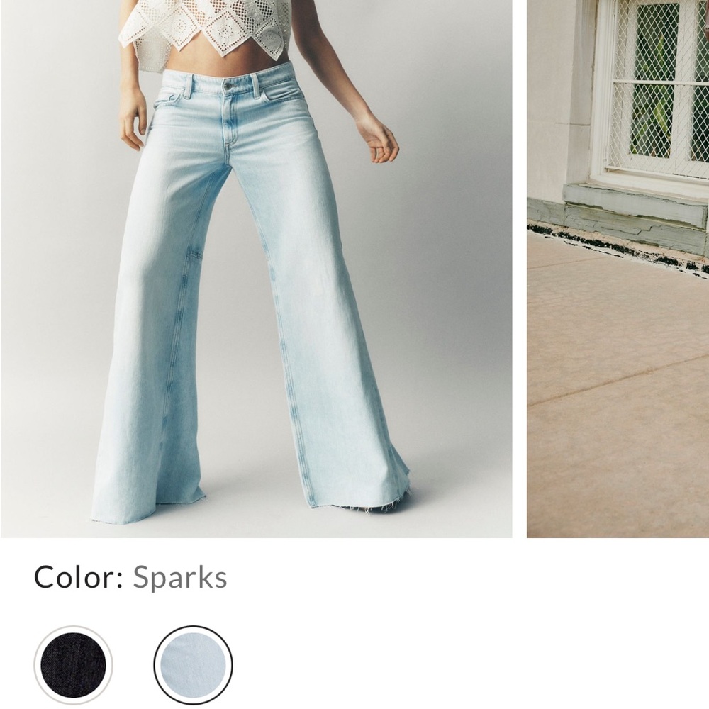 Free People Light Blue Flare Jeans